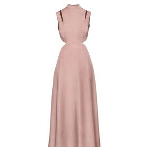 Dusty Pink / Blush backless dress floor length